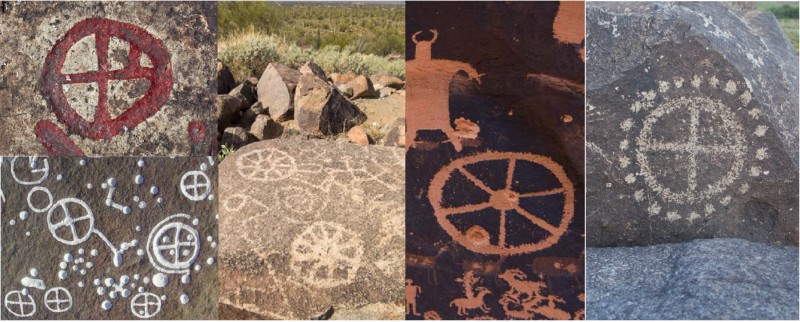 Variations of the wheel motif.